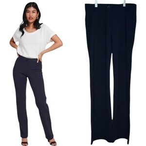 Betabrand Classic Dress Pant Yoga Pant | Straight, medium Long, Navy Blue